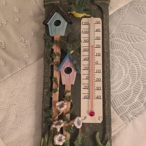 Decorative Birdhouse Thermometer
